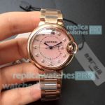 Copy TW factory Cartier Ballon Bleu pink mother-of-pearl dial rose gold case 